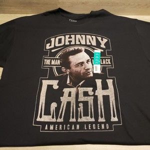 Johnny Cash Tour The Man In Black Men’s T Shirt American Legend Tee BRAND NWT